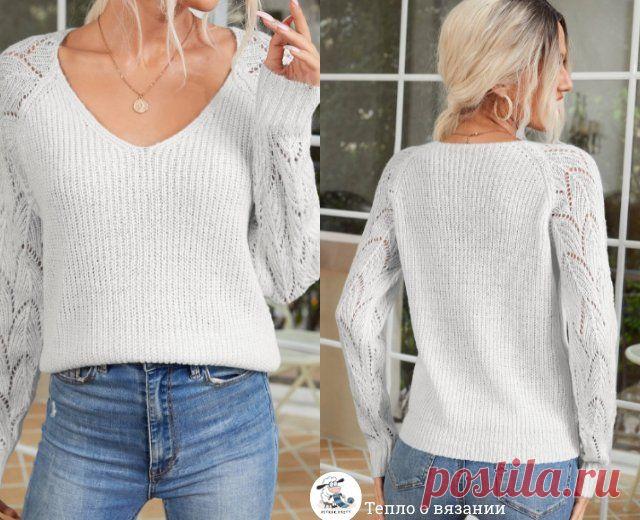 Когда рукава решают всё — как связать интересный пуловер от Шайн | Тепло о вязании Пульс Mail.ru Разбираем, как это связано, рисуем схему и считываем лайфхак: как связать V-образный вырез горловины.