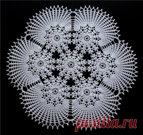 САЛФЕТКА ИЗ РОЗЕТОК | Варварушка-Рукодельница