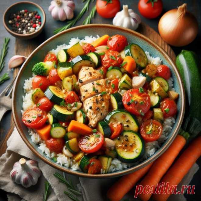 Овощное рагу с рисом&#x1f35a; — Пошаговый рецепт приготовления 2024 | Простые и вкусные домашние рецепты