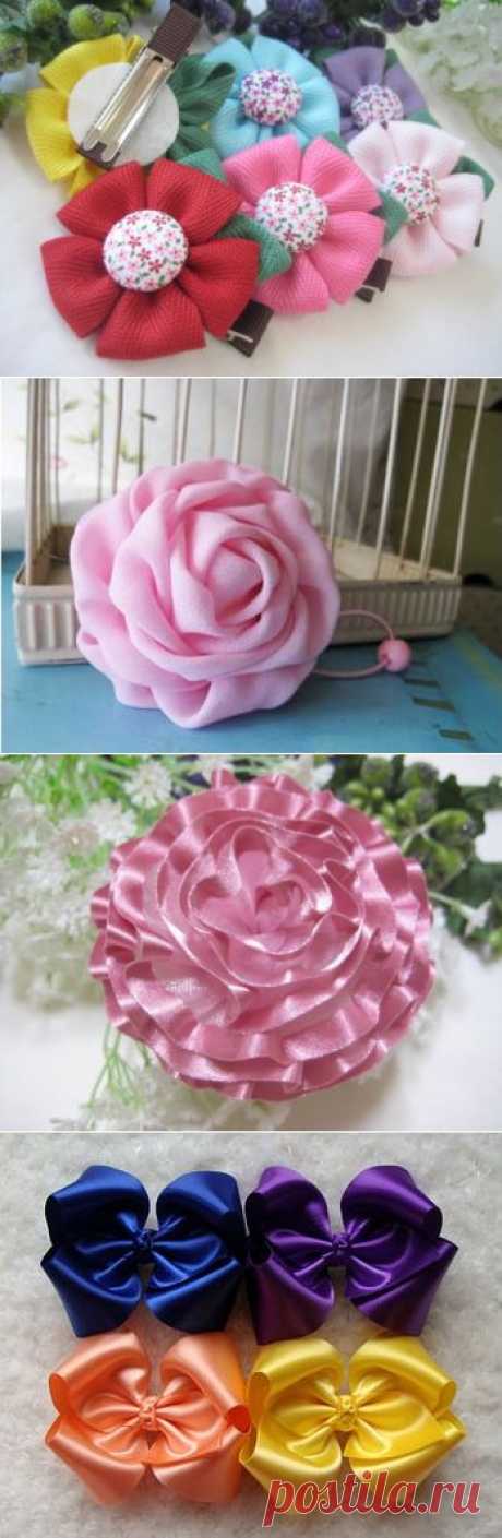Аксессуары для волос. Scrunchy with flower ~ HandMadiya.com