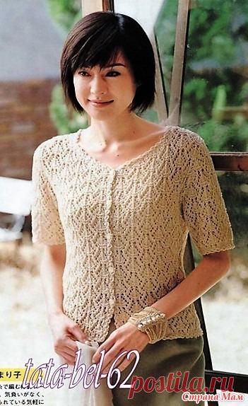 Легкий ажурный жакет. Спицы. - ВЯЗАНАЯ МОДА+ ДЛЯ НЕМОДЕЛЬНЫХ ДАМ - Страна Мам