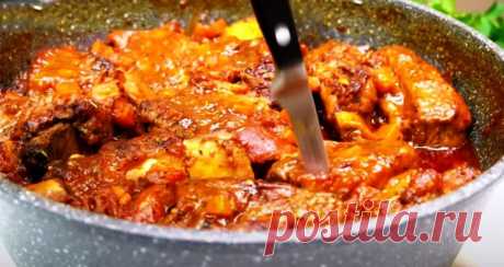 Мясо «Томленное». Любое мясо, приготовленное таким способом, получается нежным и тающим во рту | Кулинарушка - Вкусные Рецепты