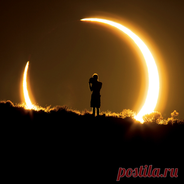Фотограф Коллин Пински сделала один из самых впечатляющих снимков кольцевого солнечного затмения в мае 2012 года.