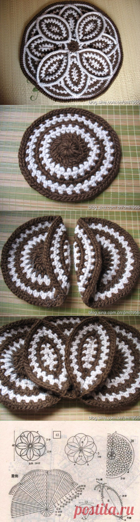 Вязаные сидушки на стулья