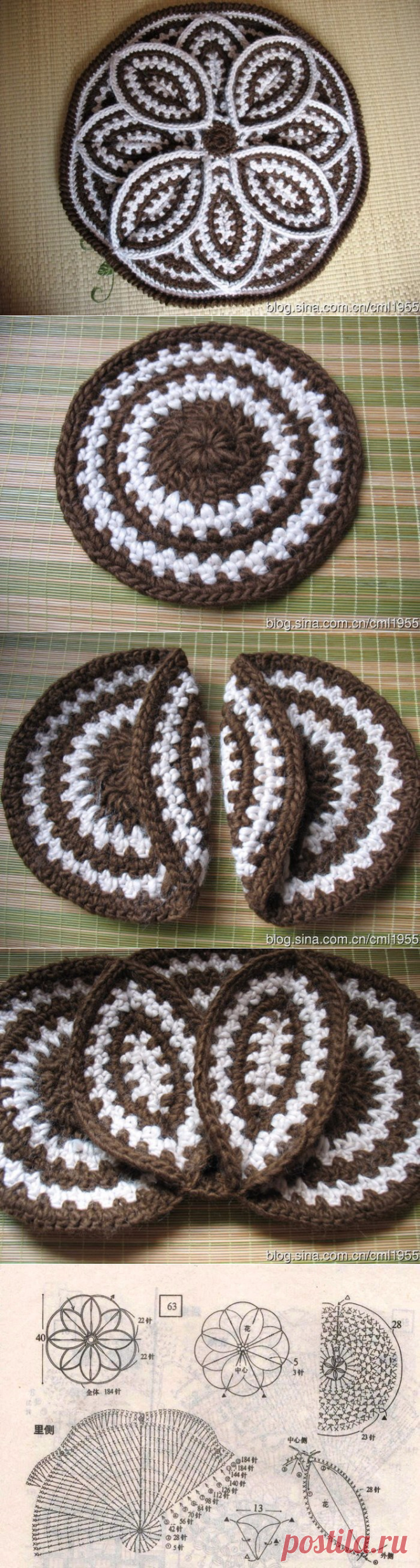 Вязаные сидушки на стулья