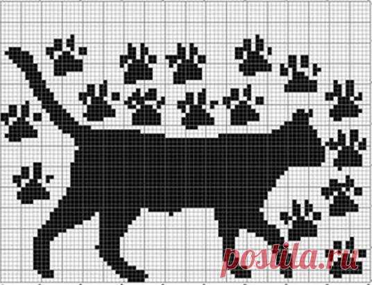 Подборка схем кошек для вязания спицами и крючком