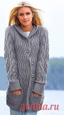 Вязаный кардиган.