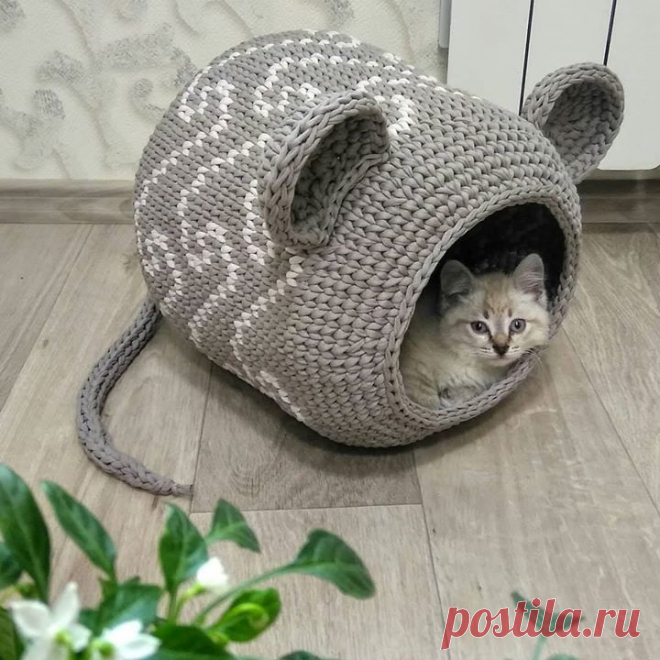 Как хорошо уметь вязать: Домик для котика...