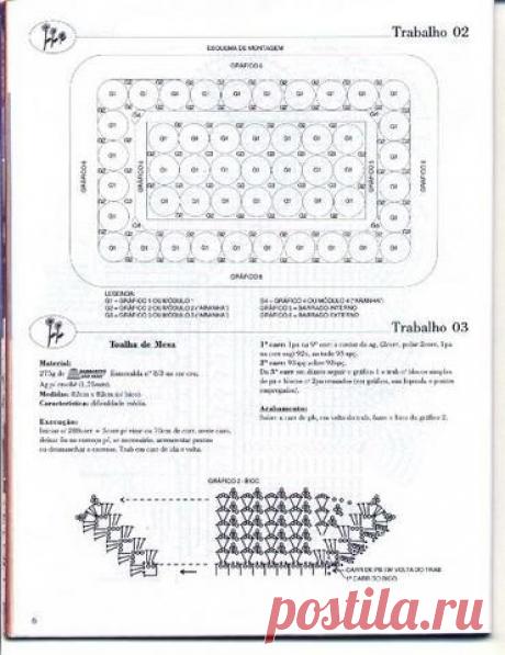 Скатерть для праздничного стола крючком