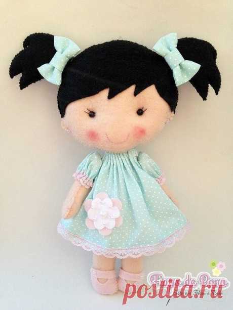 Куколки из фетра - выкройка
#рукоделие #ПоделкиИзФетра #кукла