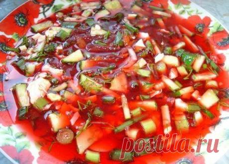 Свекольник постный грибной