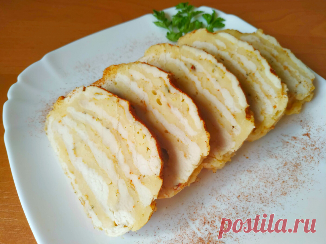 Полосатая закуска из 2 ингредиентов (ленивый куриный рулет)! | Рецепты Светланы Аникановой | Яндекс Дзен