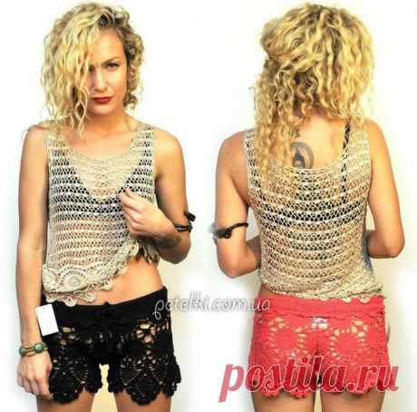 Схемы вязаных юбок, шорт, брюк крючком и спицами » Страница 5