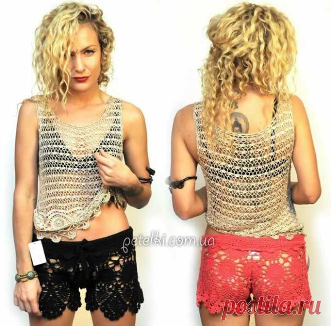 Схемы вязаных юбок, шорт, брюк крючком и спицами » Страница 5