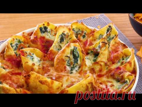 Фаршированные Ракушки С Сыром И Шпинатом: Вкуснейший Рецепт Без Мяса