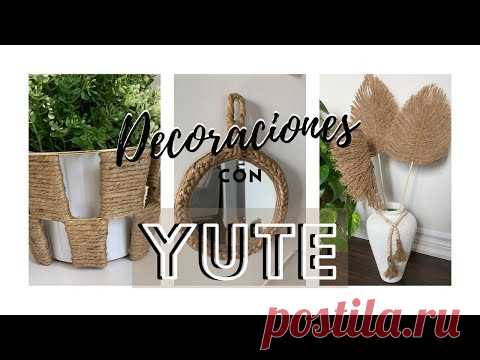 IDEAS FÁCILES PARA HACER DECORACIONES CON YUTE #encasaconpatty #quédateencasa #stayhome