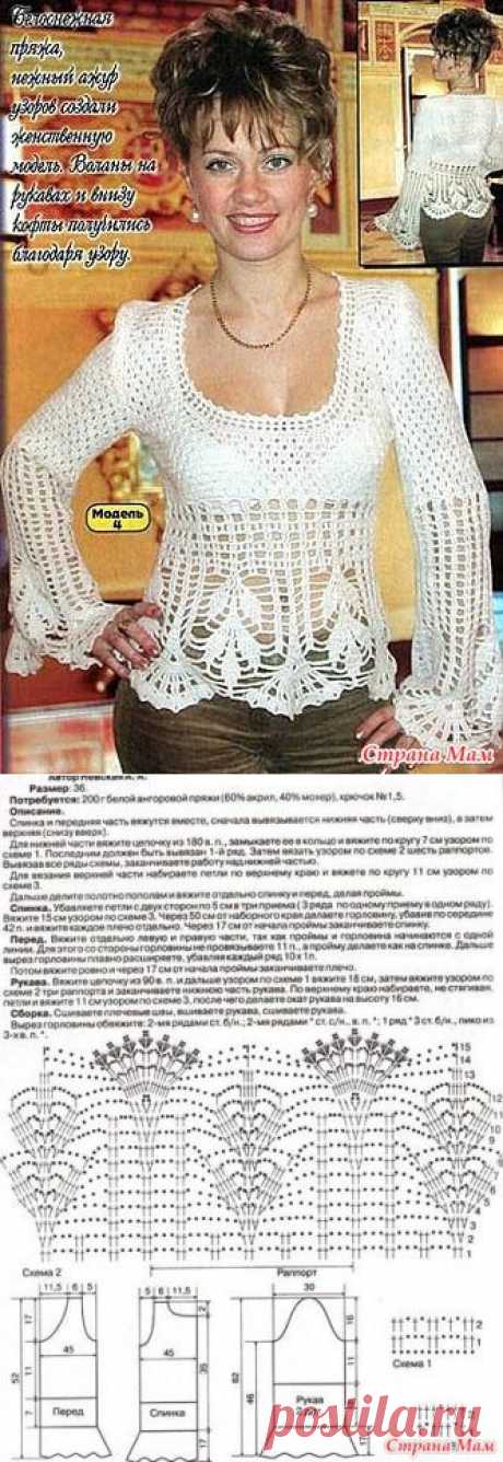 Летняя кофточка крючком - Страна Мам