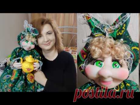 Грелка на чайник! Баба на чайник своими руками.Мастер класс Кукла из капрона. DIY. Подарок к 8 марта