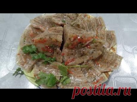 Деликатес из свиных шкурок! Вкусно, дёшево и сердито! Сьедается моментально! Вьетнамская кухня.