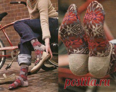 Жаккардовые носки схема. Жаккардовые носки спицами схема. | Домоводство для всей семьи
