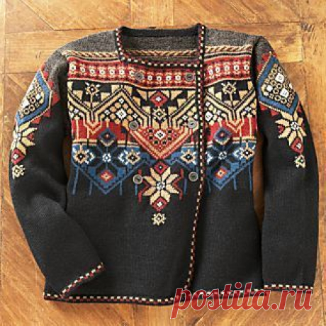вязаный кардиган ПЕРУ