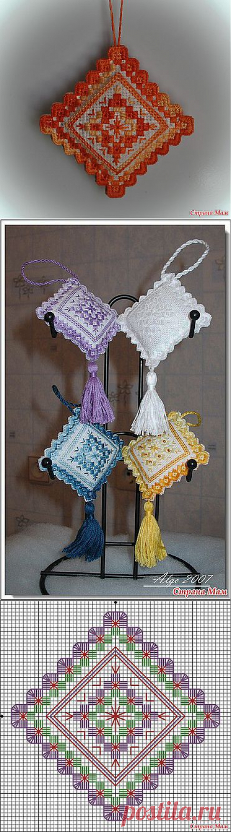 Игольница в технике &quot;хардангер&quot; + МК: Дневник группы &quot;Бискорню и другие &quot;кривульки&quot;&quot; - Страна Мам