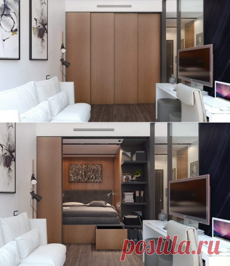 Дизайн квартиры площадью 30 кв.м. - Дизайн интерьеров | Идеи вашего дома | Lodgers