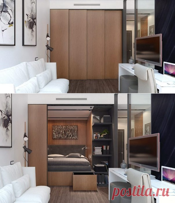 Дизайн квартиры площадью 30 кв.м. - Дизайн интерьеров | Идеи вашего дома | Lodgers