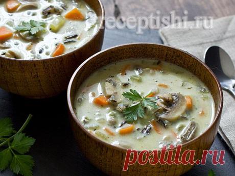 Суп из курицы с рисом и грибами | Кулинарные рецепты с фото на Рецептыши.ру