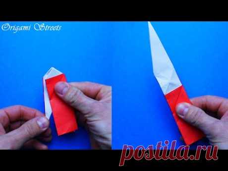 Как сделать раскладной нож из бумаги. Оригами нож