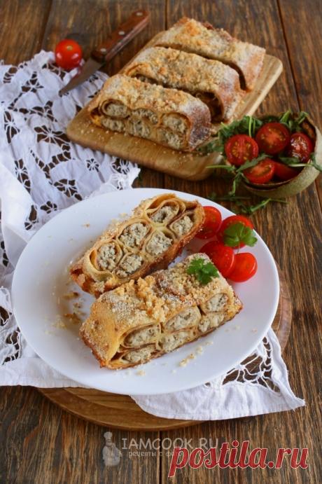 Блинный пирог с курицей и грибами — рецепт с фото пошагово. Как приготовить пирог из блинов с курицей и грибами?