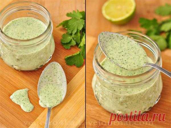 Моя вкусная жизнь в картинках - Йогуртовый соус с кинзой .