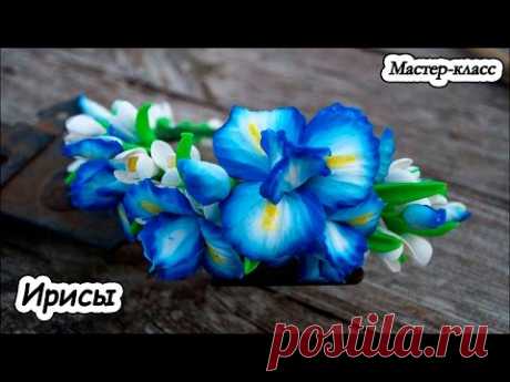 Ирисы  ❤ Мастер-класс ❤ Полимерная глина  ❤ Цветы из пластики ❤ Polymer clay tutorial