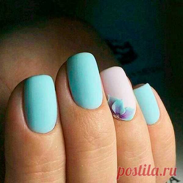 Модный мятный маникюр 2018-2019 года, идеи мятного маникюра, дизайн ногтей в мятном цвете, фото