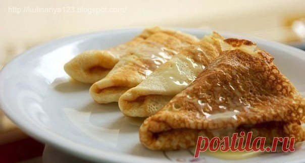 Заварные блины на молоке