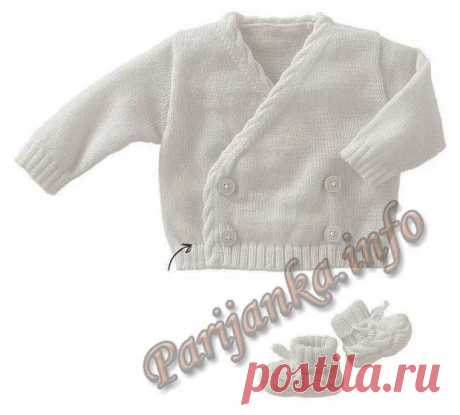 Жакет и пинетки (д) 22*165 Bergere de France №3483