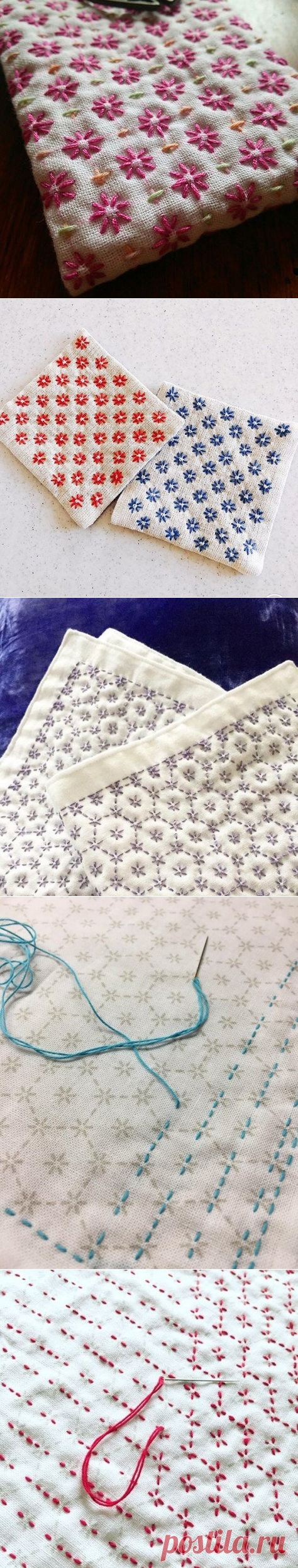 Японская вышивка сашико — Сделай сам, идеи для творчества - DIY Ideas