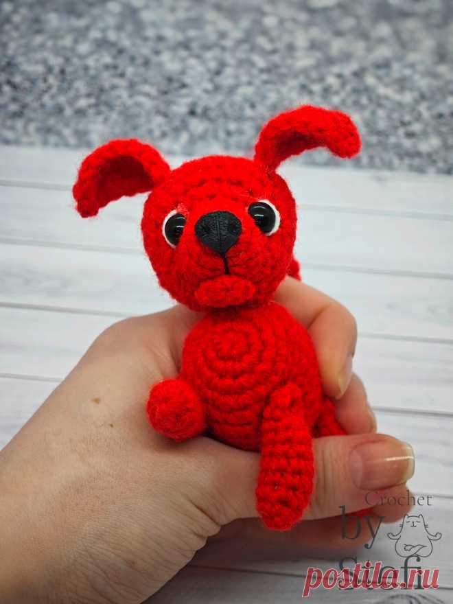PDF Собачка из мультфильма "Варежка" крючком. FREE crochet pattern; Аmigurumi toy patterns. Амигуруми схемы и описания на русском. Вязаные игрушки и поделки своими руками #amimore - собака, пёс, маленькая собачка из детского мультфильма, щенок, пёсик.