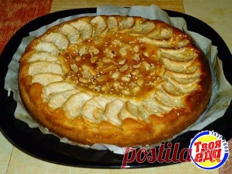 Творожная шарлотка с яблоками