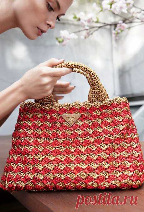 Сумки из рафии. Сумки Прада  | 3vision - Fashion blog