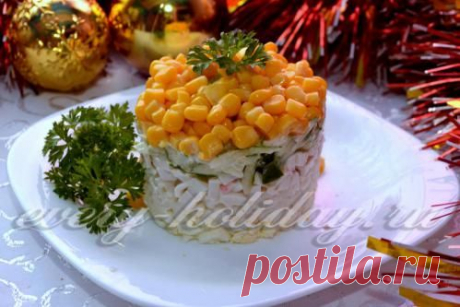 Крабовый салат с огурцом