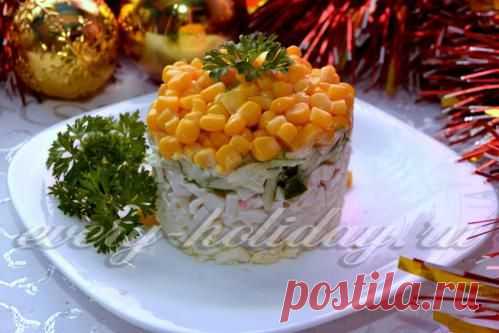 Крабовый салат с огурцом