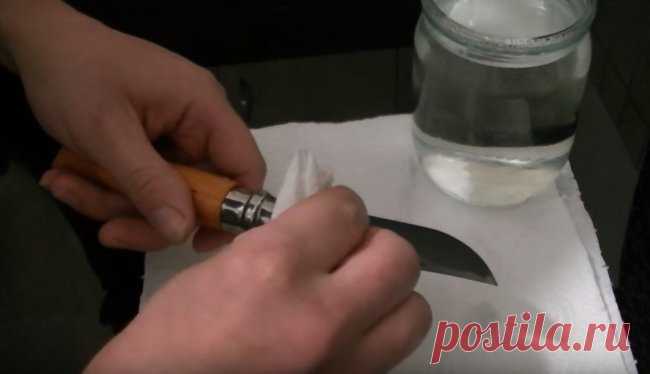 Воронение ножа в лимонной кислоте | Мастер-класс своими руками