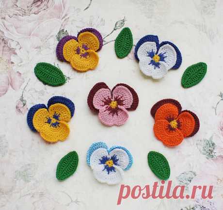 Аппликация Анютины глазки (набор из 11 предметов)