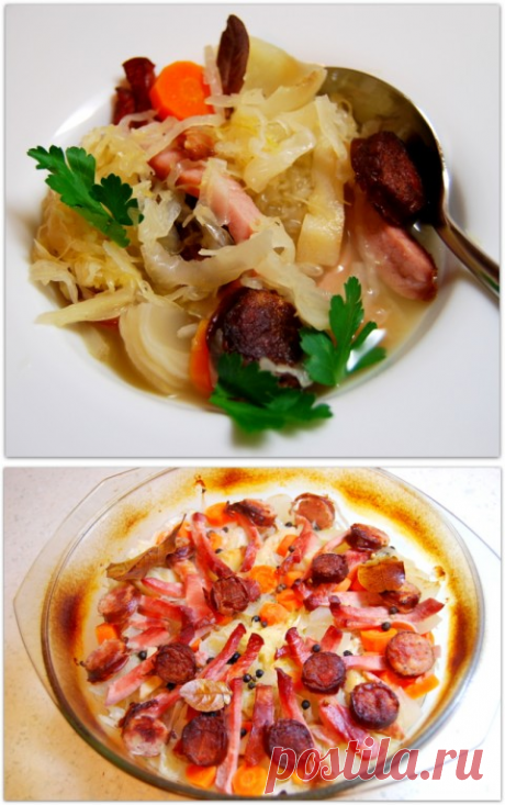 По мотивам &quot;шукрута&quot; или &quot;Щи&quot; приготовленные в духовке