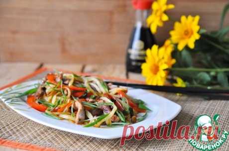 Горячий китайский салат из картофеля и свинины – кулинарный рецепт