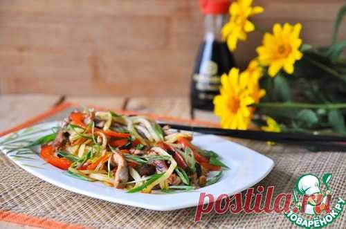 Горячий китайский салат из картофеля и свинины – кулинарный рецепт