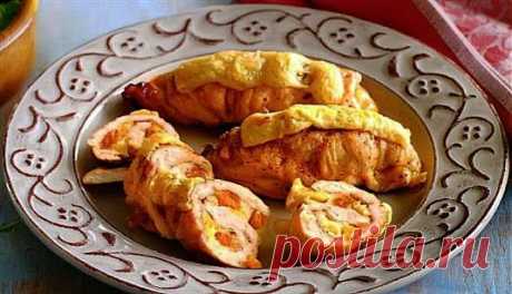 Рулетики из индейки с сыром и курагой - пошаговый рецепт с фото