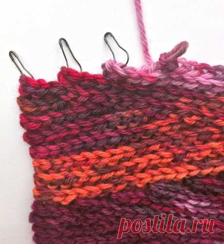 Slip Slope Scarf: Short Row Progress