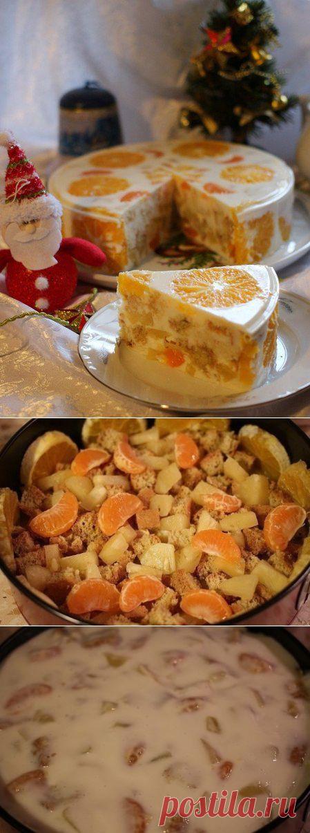 Желейный торт "Фруктовый новый год" | Готовим вместе